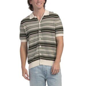 NN07 Green Stripe Nolan 6686 Polo Cardigan